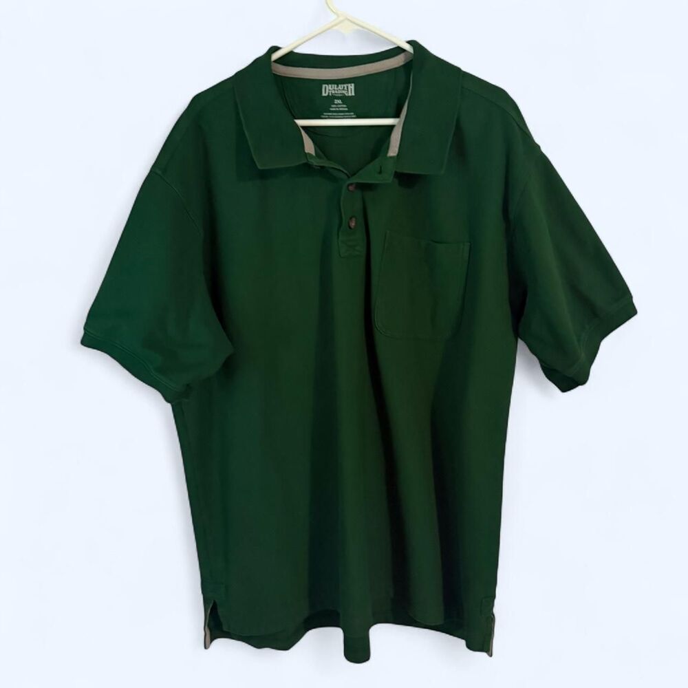 Men's Duluth Trading Co Dark Pine Polo Shirt 2XL